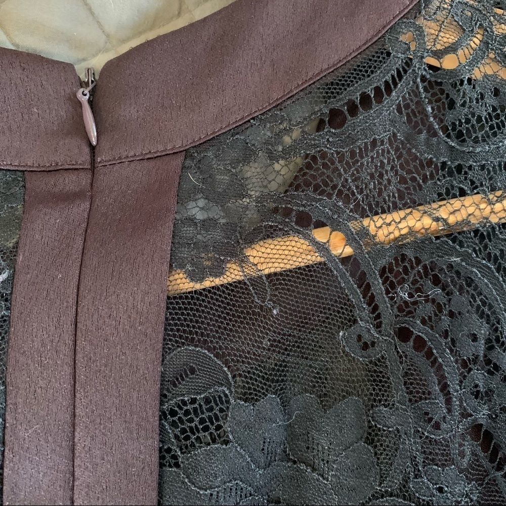 Le Château size small plum and black lace top - Picture 10 of 12